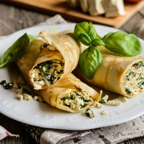 Spinach and Paneer Crepe