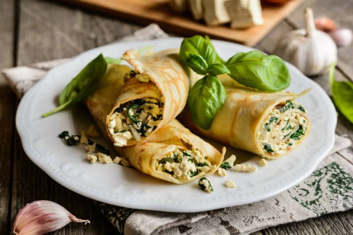 Spinach and Paneer Crepe