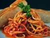 Mediterranean Salsa in Spaghetti