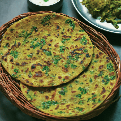 Methi paratha image