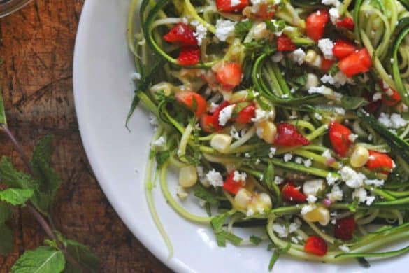 Strawberry and Zucchini Noodle Salad
