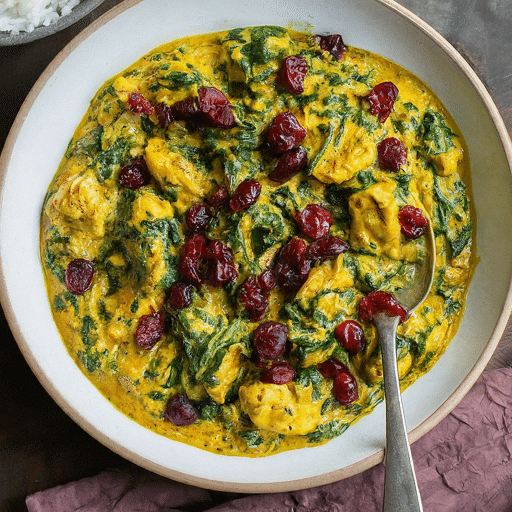 Methi Malai Cranberry Chicken