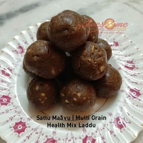 Sattu Maavu Multi Grain Health Mix Laddu Recipe Awesome Cuisine