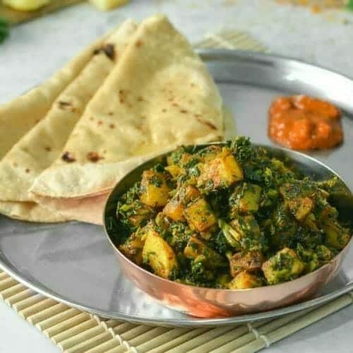 Aloo Methi with Roti