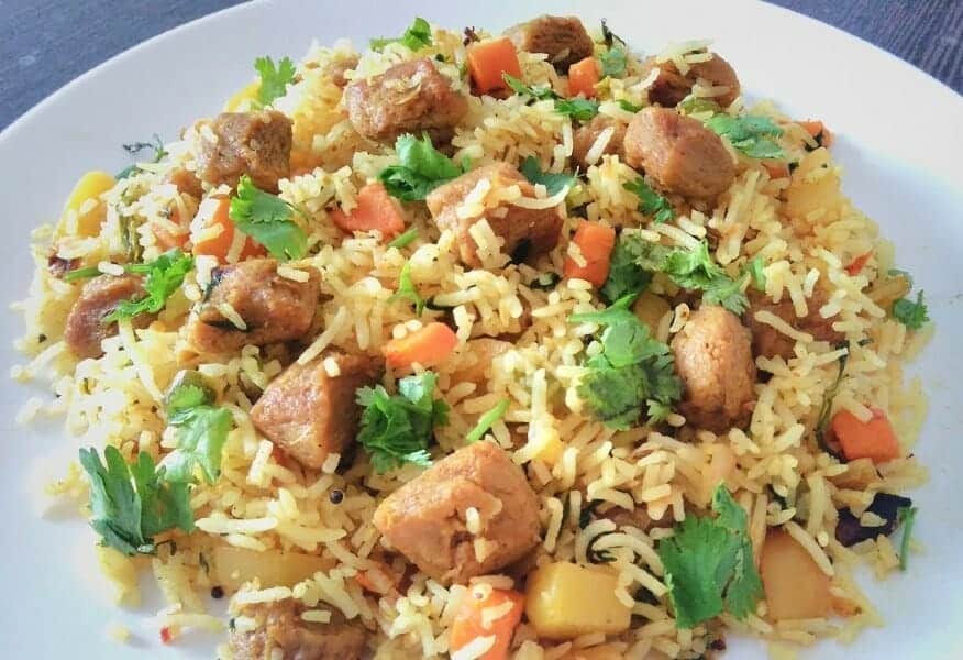 Soya Chunks Pulao