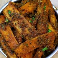 செட்டிநாடு வாழைக்காய் வறுவல் 4 Chettinad Vazhakkai Varuval