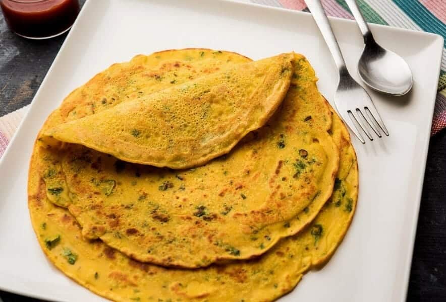 Besan Chilla (Chick Pea Pancakes)