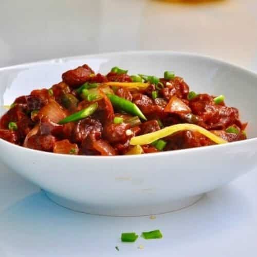 சோயா சங்க் மஞ்சூரியன் / Soya Chunks Manchurian