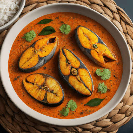 Vibrant Mangalorean Fish Curry with coconut tamarind and spices