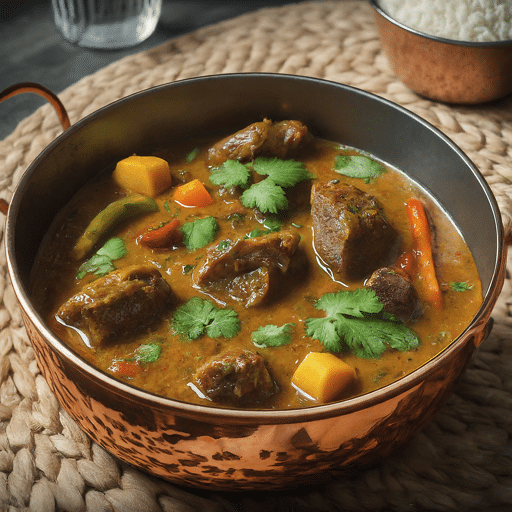 Fragrant mutton stew with Kashmiri spices often served with rice