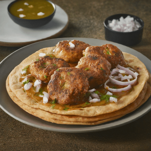 Minced mutton kebabs so finely ground they melt in your mouth