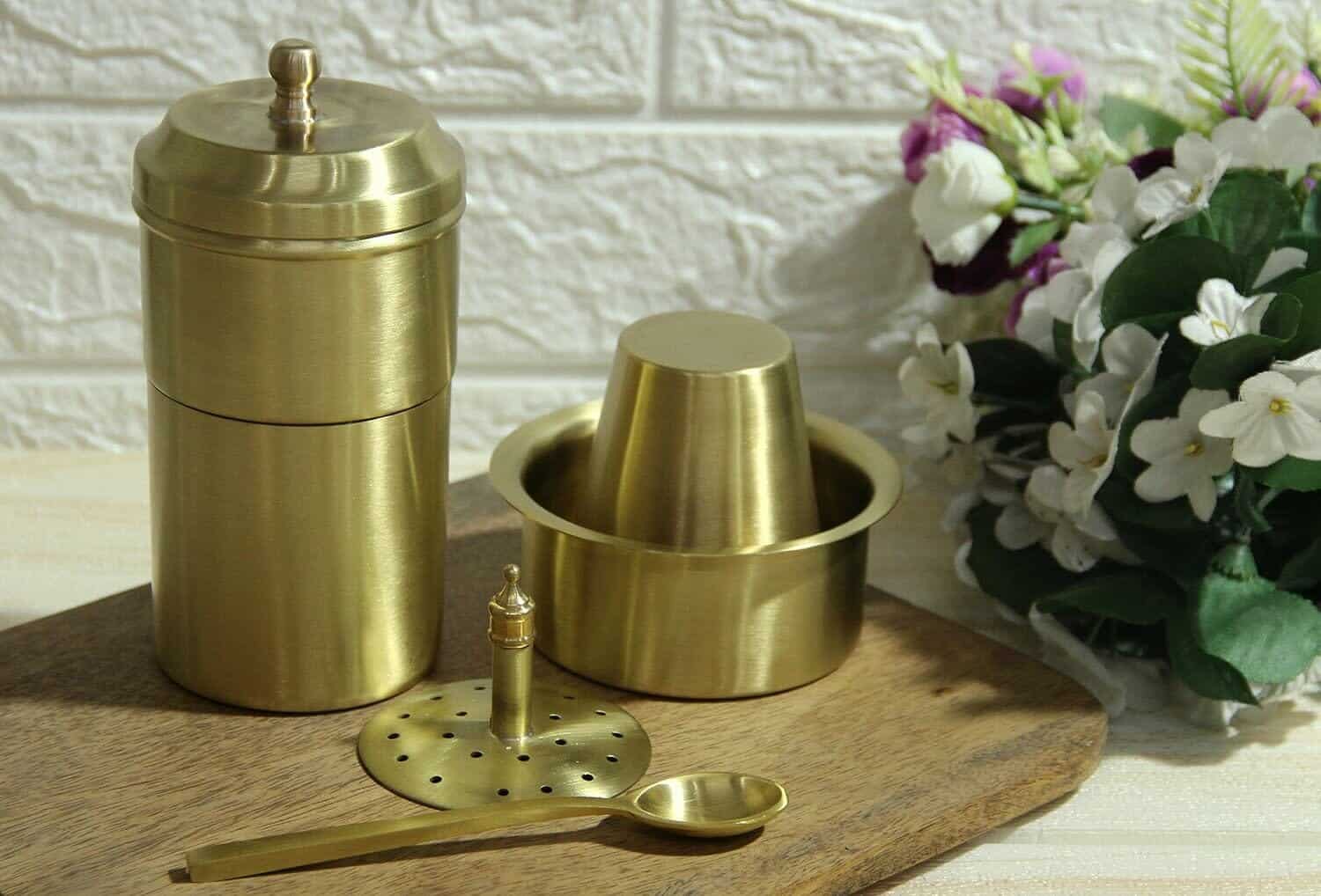 Brass coffee filter