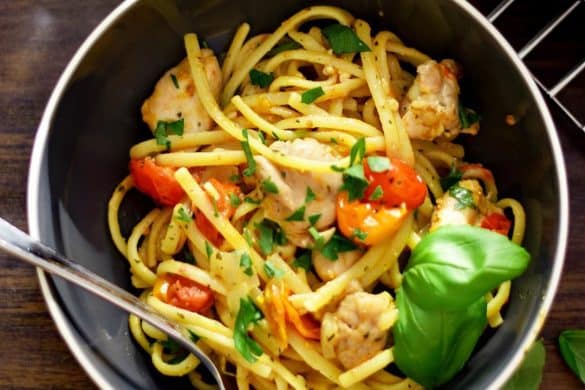 Pesto Linguine with Chicken