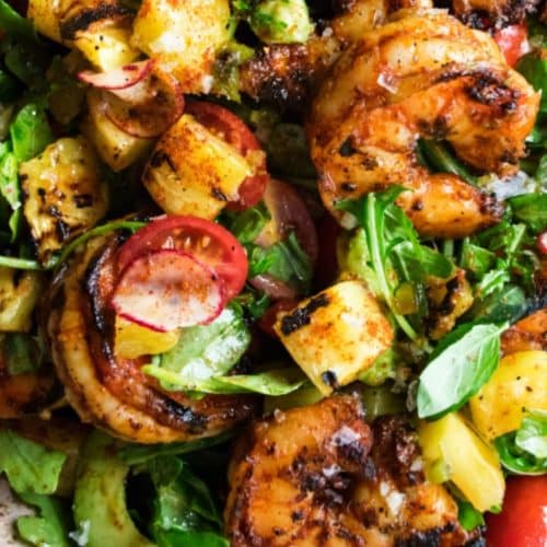 Grilled Shrimp and Pineapple Salad