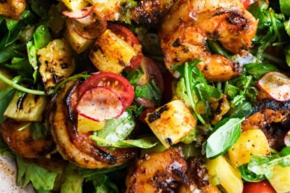 Grilled Shrimp and Pineapple Salad