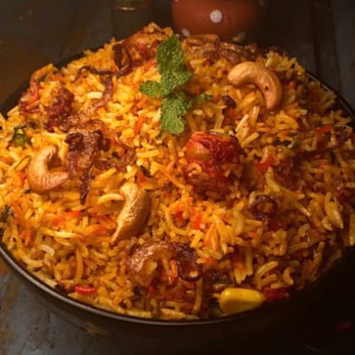 Chettinad Mushroom Biryani