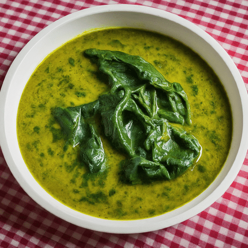A smooth spinach soup a flavourful appetizer from Indian cuisine