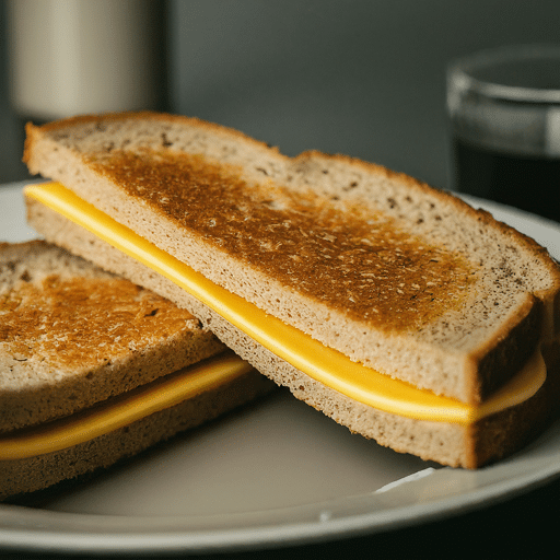 Delicious sandwich with melted cheese