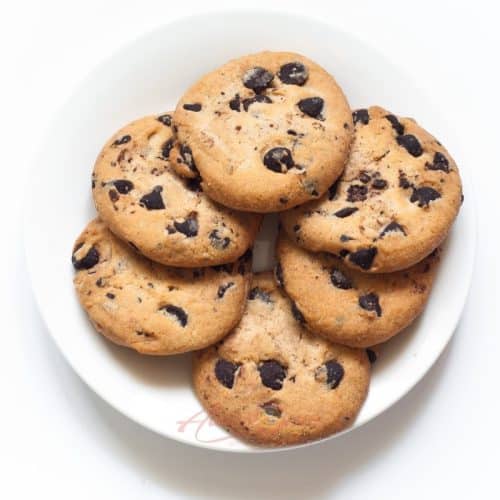 Eggless chocolate chip cookies