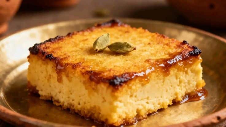 What Is Odisha’s Famous Food? 20 Must-Try Dishes 4 Chhena Poda Odia baked dessert with caramelised top garnished with nuts