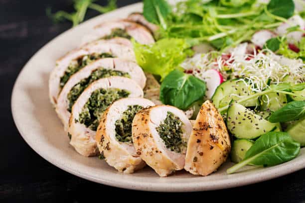 Chicken Roulade with Spinach and Feta Cheese recipe