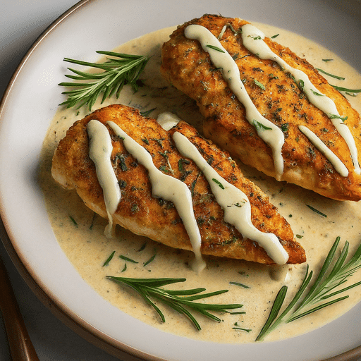 Chicken with Rosemary Butter Sauce