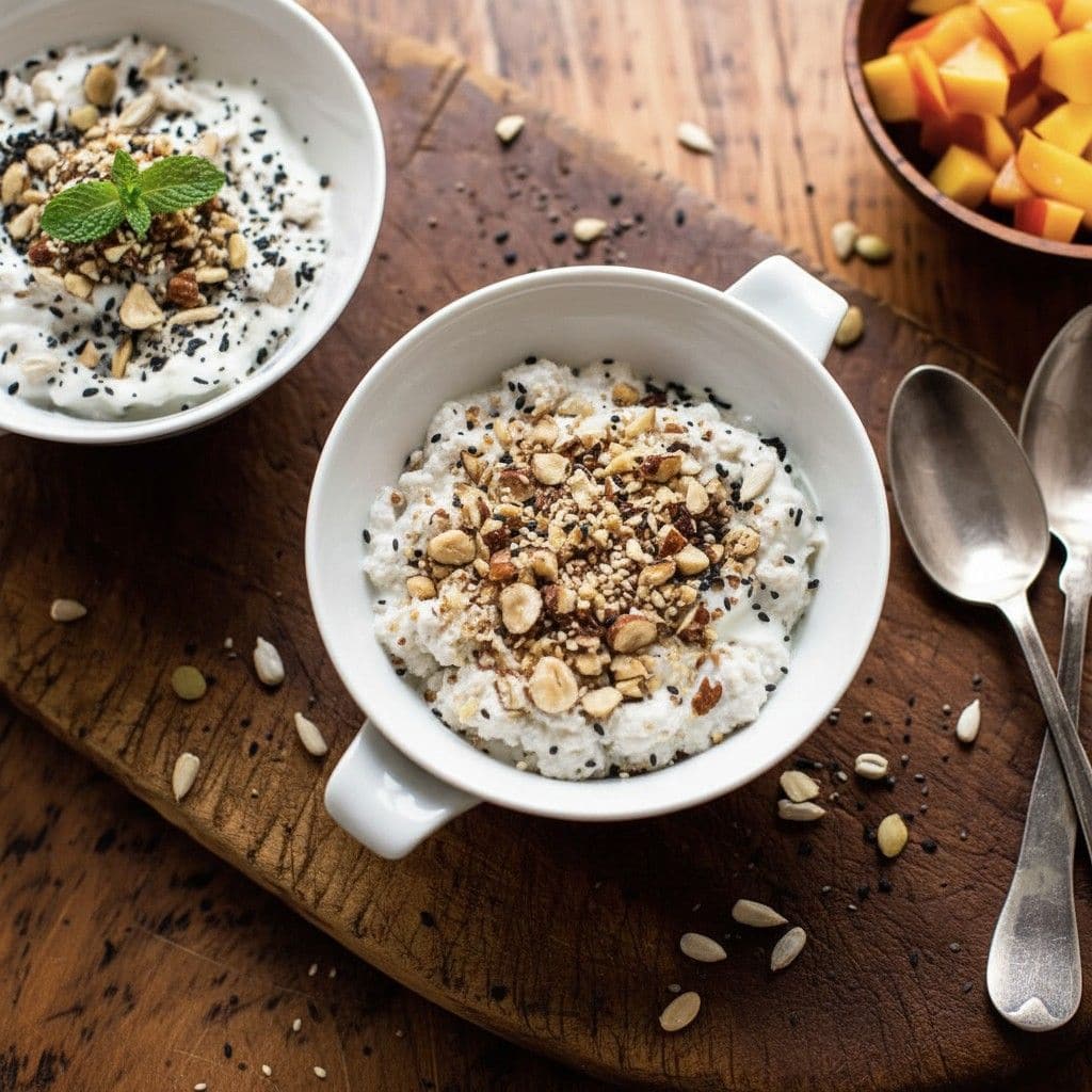 What are The 20 Best High Protein Breakfast Indian Ideas? 18 Curd with Nuts and Seeds