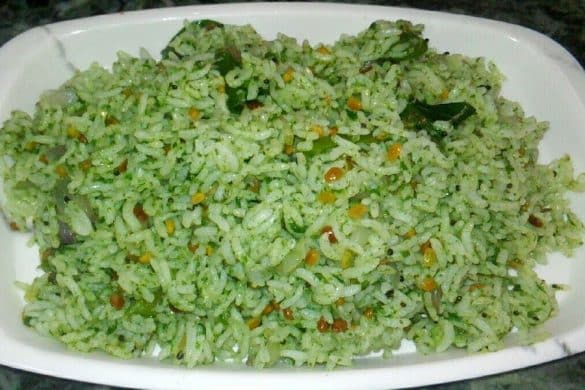 பாலக்கீரை சாதம்