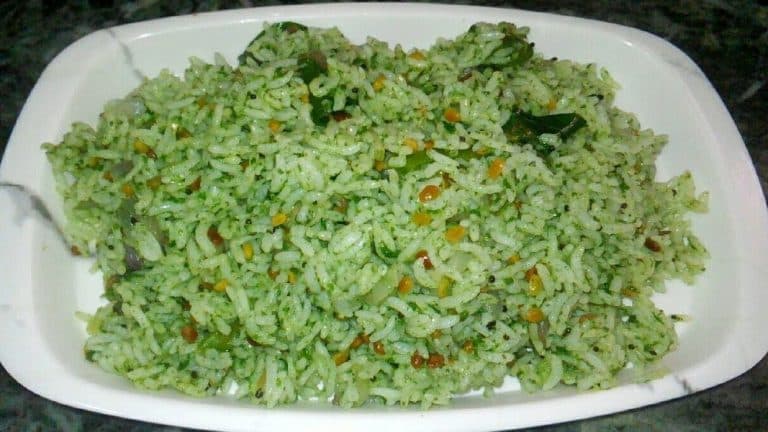 பாலக்கீரை சாதம்