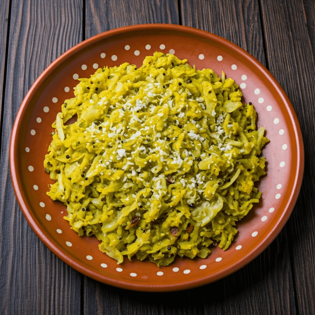 Cabbage thoran with coconut
