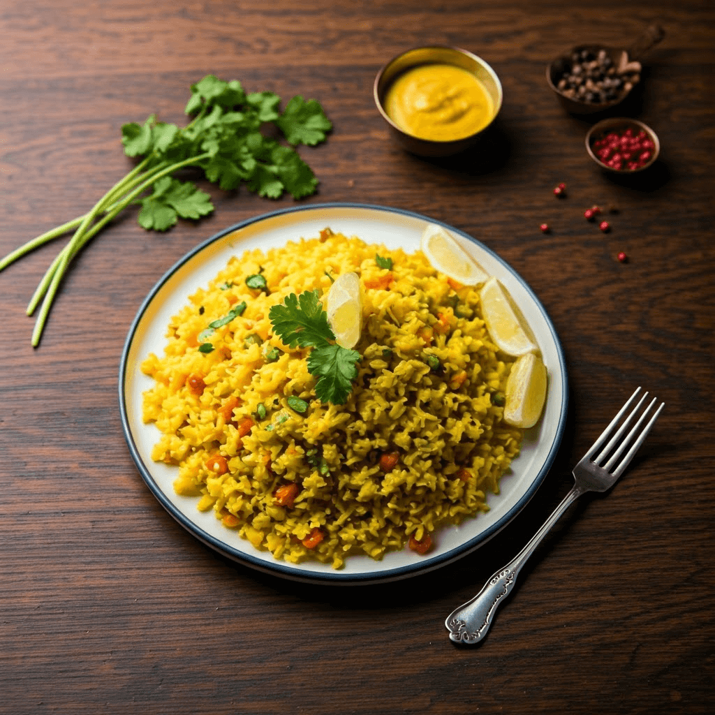 Cauliflower rice pilaf with spices