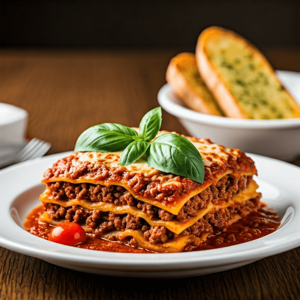 Lasagna with meat sauce