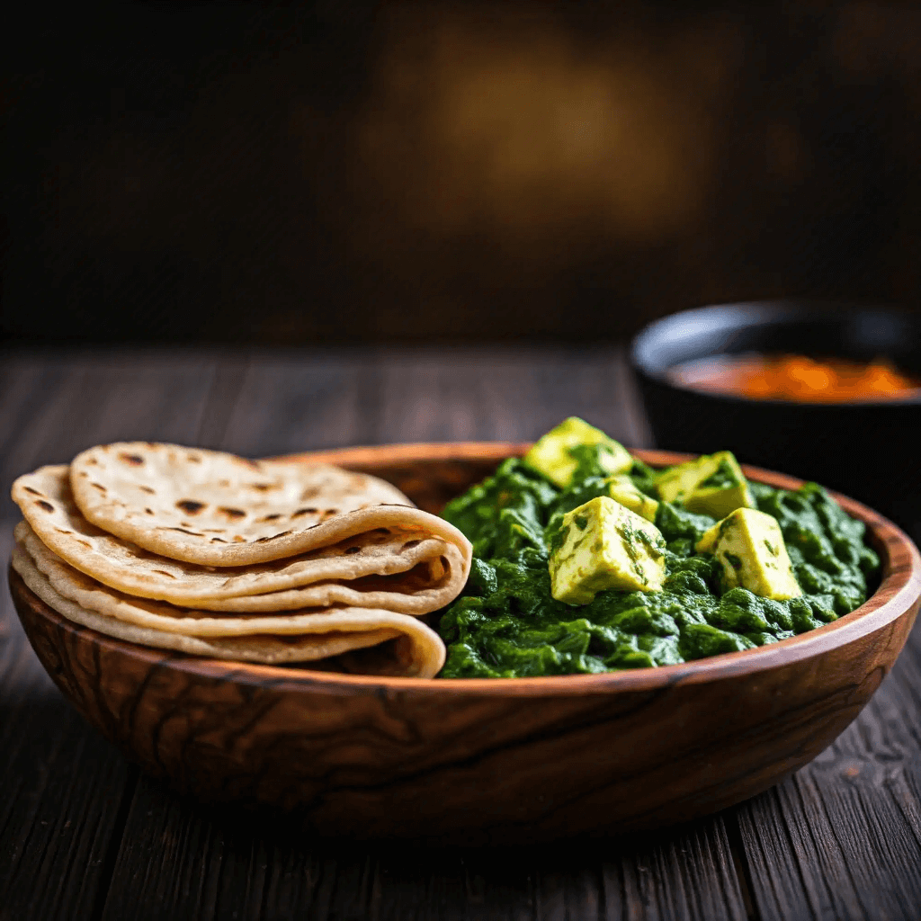 10 Easy North Indian Lunch Recipes To Make in 30 Minutes 5 Chapati with palak paneer