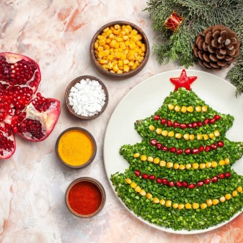 Beautifully arranged Christmas lunch table
