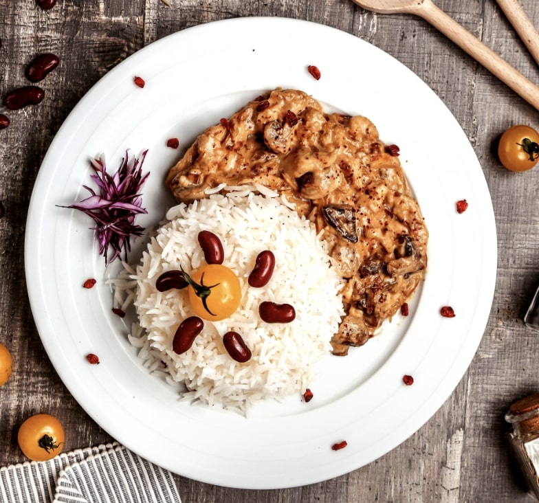 Hearty basmati rice with pecans and feta