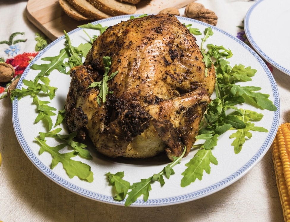 White turkey on a plate