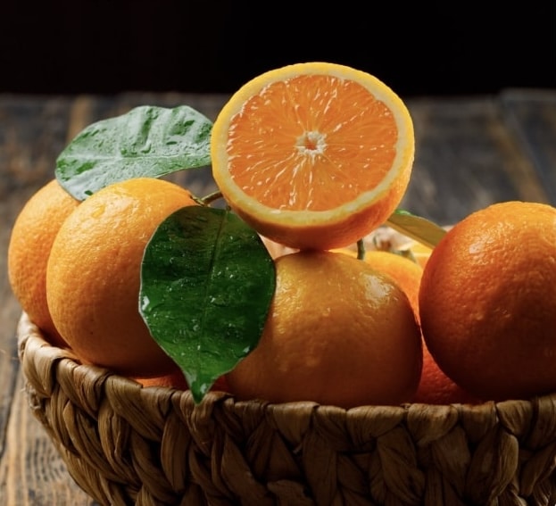 oranges in a basket
