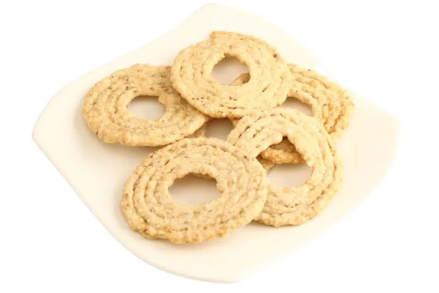 Sakinalu placed on a plate ready to be served