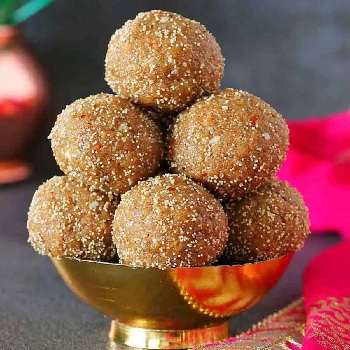 What Are the Most Popular Rajasthan Famous Food Dishes? 8 Churma Ladoo traditional Rajasthani sweet made with wheat ghee and jaggery shaped into round laddoos