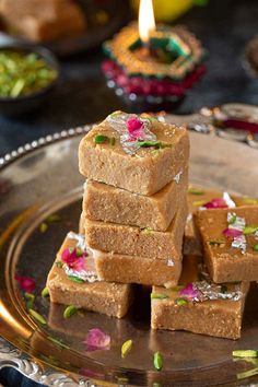 What Are the Most Popular Rajasthan Famous Food Dishes? 9 Mohanthal traditional Rajasthani sweet made from roasted gram flour ghee and sugar with a rich texture