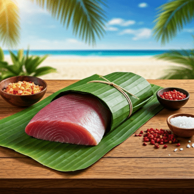 Tuna banana leaf