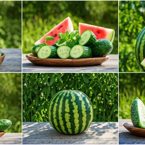 Collage of body cooling foods