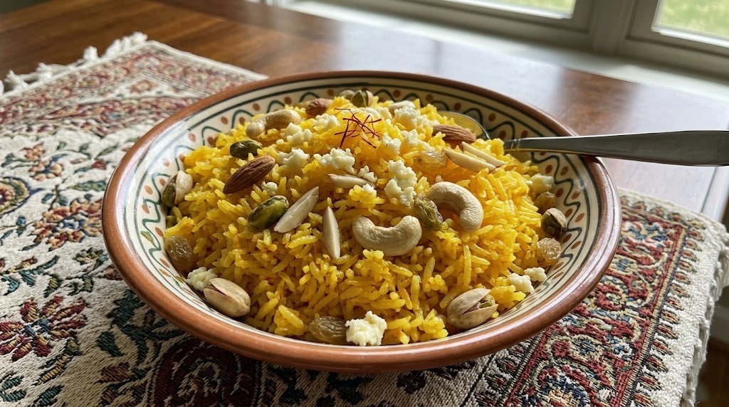 What Are the Famous Food of Haryana You Must Try? 10 Mithe chawal sweet rice with ghee saffron and nuts traditional Haryanvi dessert