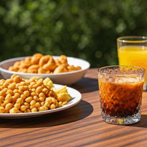 Delightful Indian summer snacks spread