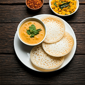15 Easy South Indian Breakfast Ideas for Busy Days 6 Appam and stew delicious combo
