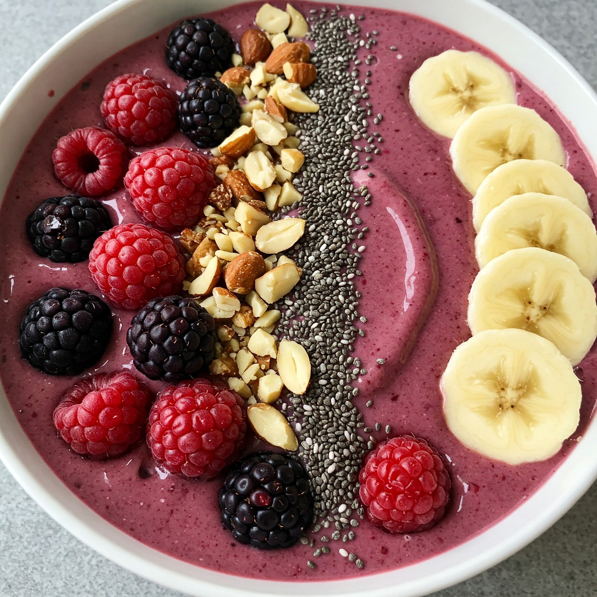 Berry Blast Smoothie Bowl with Nuts and Seeds