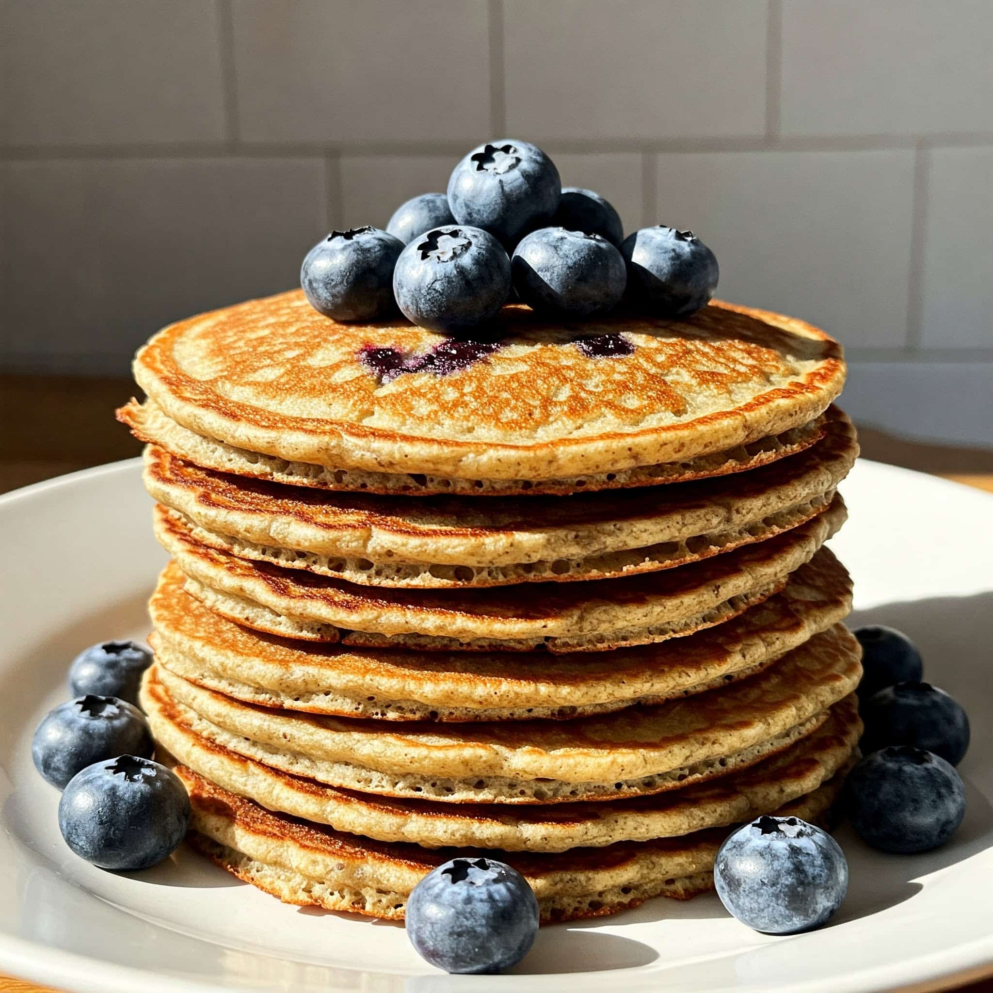 Blueberry Oatmeal Pancakes