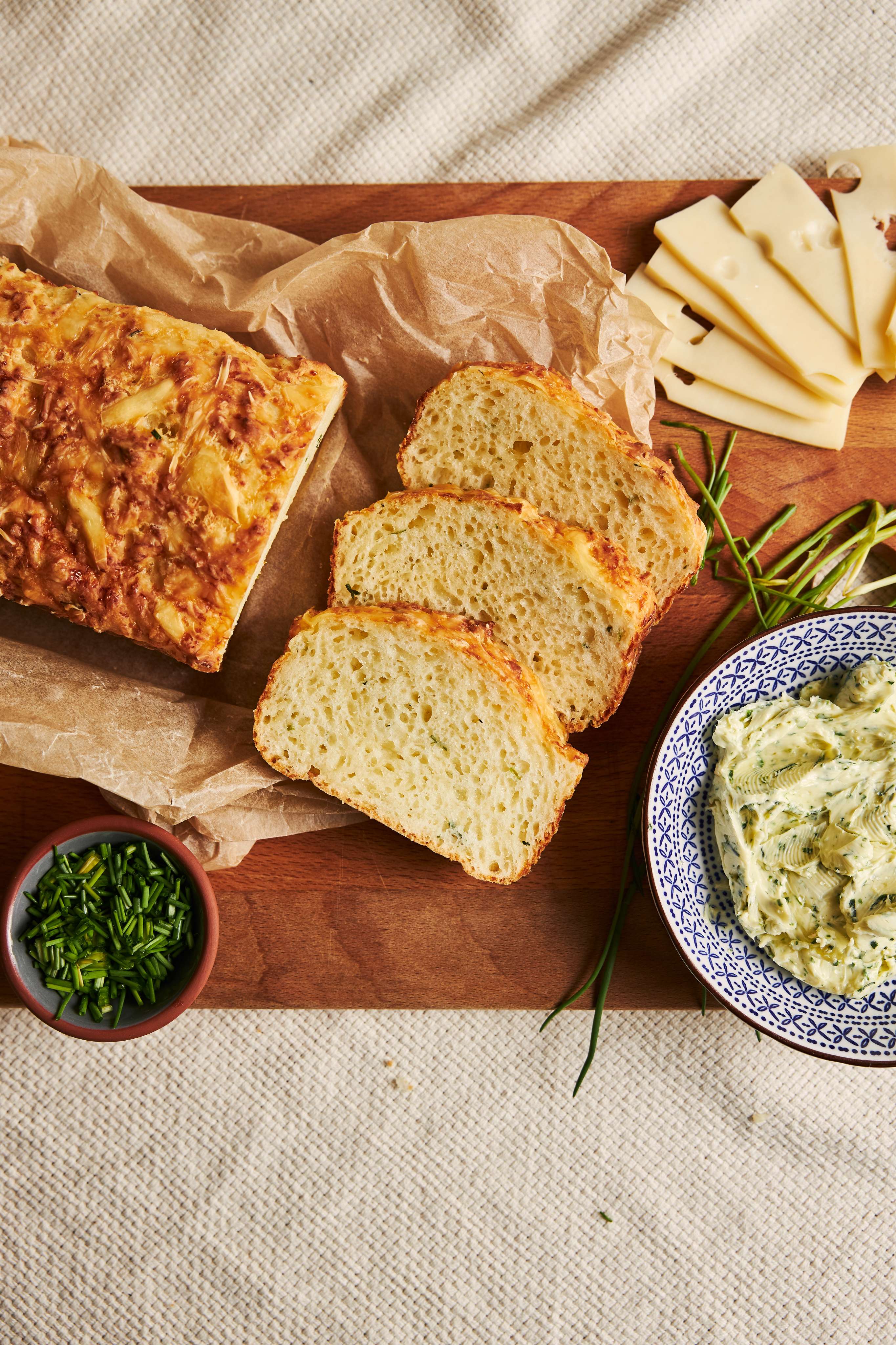 Cheddar chive cornbread
