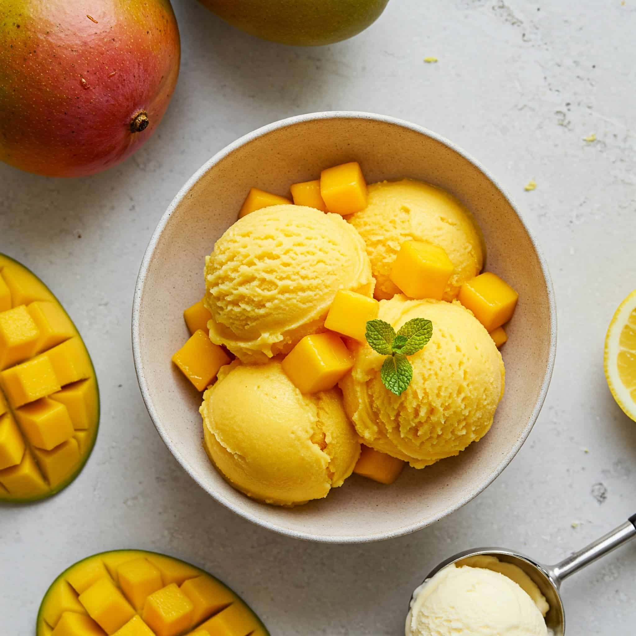 Creamy Mango Sorbet