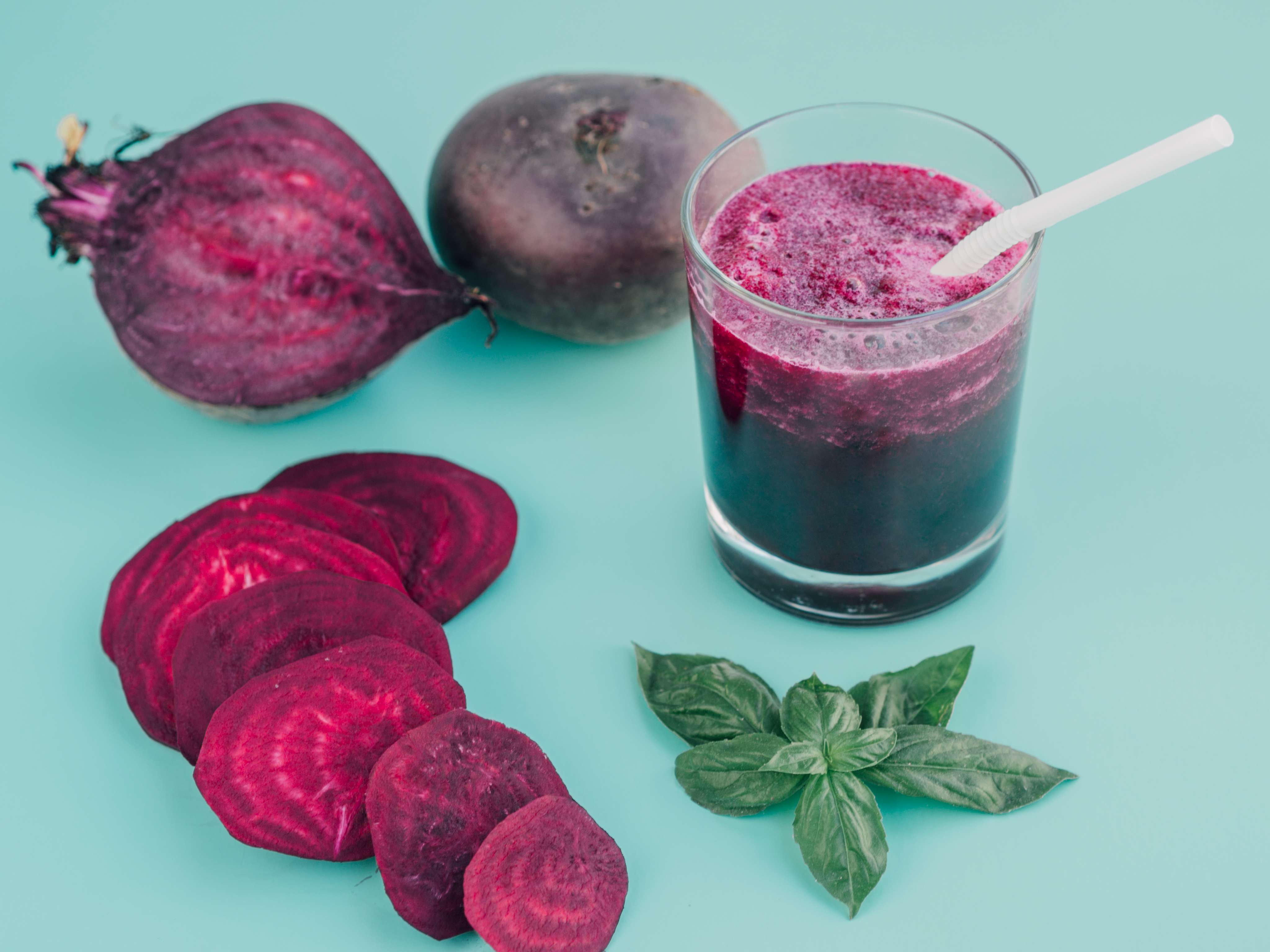Glass of beetroot juice
